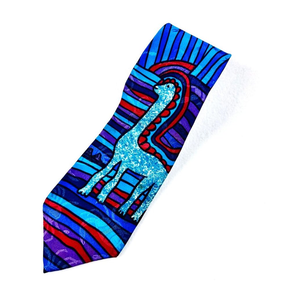 Vintage Desert Designs Italian Silk Art to Wear Necktie